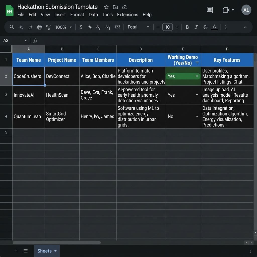 Deliverables submission form